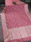 Banarasi semi katan saree pastel peach with lion zari woven buttas and rich zari woven butta border