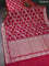 Banarasi semi katan saree dual shade of pink with allover zari weaves and zari woven border