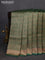 Banarasi semi katan saree green with allover thread & zari brocade weaves and woven border