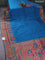 Banarasi silk saree cs blue with plain body and position prints