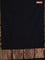 Bengal soft cotton saree black and maroon with plain body and zari woven border