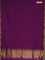 Bengal soft cotton saree purple and maroon with plain body and zari woven border