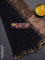 Bengal soft cotton saree black and maroon with plain body and zari woven border