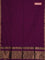 Bengal soft cotton saree purple and violet with plain body and zari woven border