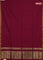 Bengal soft cotton saree dark magenta pink and green with plain body and zari woven border