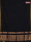 Bengal soft cotton saree black and maroon with plain body and zari woven border