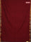 Bengal soft cotton saree maroon and blue with plain body and zari woven border