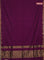 Bengal soft cotton saree purple and yellow with plain body and zari woven border