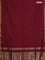 Bengal soft cotton saree maroon and blue with plain body and zari woven border
