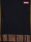 Bengal soft cotton saree black and maroon with plain body and zari woven border