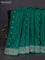 Banarasi semi mushru silk saree teal green with thread & zari woven buttas and zari woven border