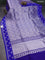 Banarasi katan silk saree royal blue with allover zari woven brocade weaves and zari woven butta border