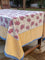 Purple Lotus Block Print Cotton Table Cover