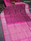 Venkatagiri silk saree dark magenta and pink with allover silver zari weaves and silver zari woven border