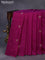 Banarasi katan silk saree magenta pink with zari woven buttas in borderless style