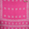 Batik cotton saree light pink with allover sequin work & batik butta prints and printed lace work border