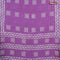 Batik cotton saree mauve pink with allover sequin work & batik butta prints and printed lace work border