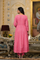 Ankle Length Gown In Pink Color