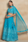 Rama Green Georgette Lengha