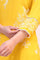 Mango Yellow Floral Printed Shantung A-line Kurta