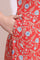 Orange Bold Floral Printed Cotton Cambric Straight Kurta