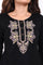 Black Embroidered Straight Acrylic Tunic