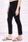 Black Solid Straight Pant