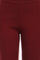 Maroon Solid Straight Pant