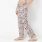 Ankle Length Straight Fit Animal Print Lounge Pyjamas