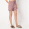 Above Knee Animal Print Lounge Shorts