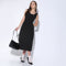 Calf Length U-Neck Sleeveless Dress