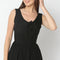Calf Length U-Neck Sleeveless Dress