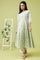 Green Paisley Printed Pure Cotton Anarkali Kurta and Pants Set
