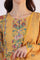 Yellow Floral Printed Flared Kota Kurta & Slim Pants With Dupatta Set