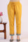 Yellow Floral Printed Flared Kota Kurta & Slim Pants With Dupatta Set