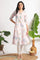 Light Pink Floral Printed A-line Pure Cotton Kurta and Leggings Set
