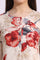 White Bold Floral Printed Pure Cotton Straight Kurta and Pants Co-Ords Set