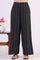Black Yarn Dyed Striped Sleeveless Top and Pants Co-ord Set