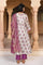 Beige Floral Print Sequined Flared Chanderi Kurta with Pant and Dupatta Set