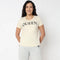 Chest Printed Cord Lounge T-Shirt