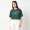 Boxy Fit Printed Short Sleeve Crop T-Shirt