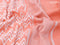 Pure linen saree peach orange with allover zig zag prints and silver zari woven piping border
