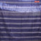 Bamboo silk saree blue shade and navy blue with allover tie & dye prints & thread weaves in borderless style