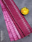 Bamboo silk saree pink and dark magenta with allover tie & dye prints & thread weaves in borderless style