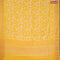 Semi gadwal saree yellow with allover batik prints and zari woven border