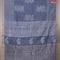 Semi gadwal saree grey with butta prints and zari woven border