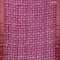 Semi gadwal saree dark magenta pink with allover batik prints and zari woven border