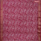 Semi gadwal saree maroon with allover batik prints and zari woven border