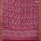 Semi gadwal saree maroon with allover batik prints and zari woven border