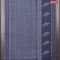 Semi gadwal saree grey shade with floral prints and zari woven border